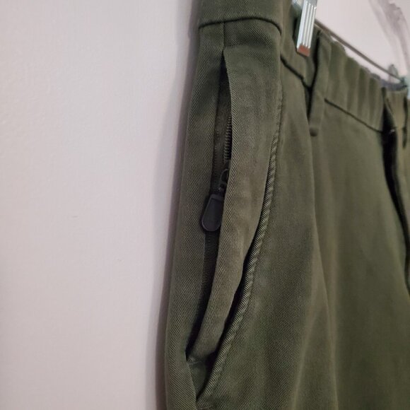 Dockers Straight Fit Khakis Casual Pants w/ Zipper Pocket Green Mens 36x32 - Picture 5 of 10